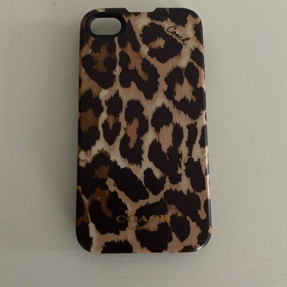 Vintage Coach iPhone 4 Case Leopard Print